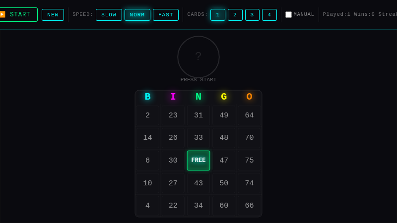 NEON BINGO