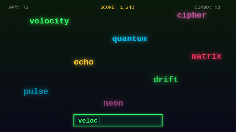 NEON TYPING
